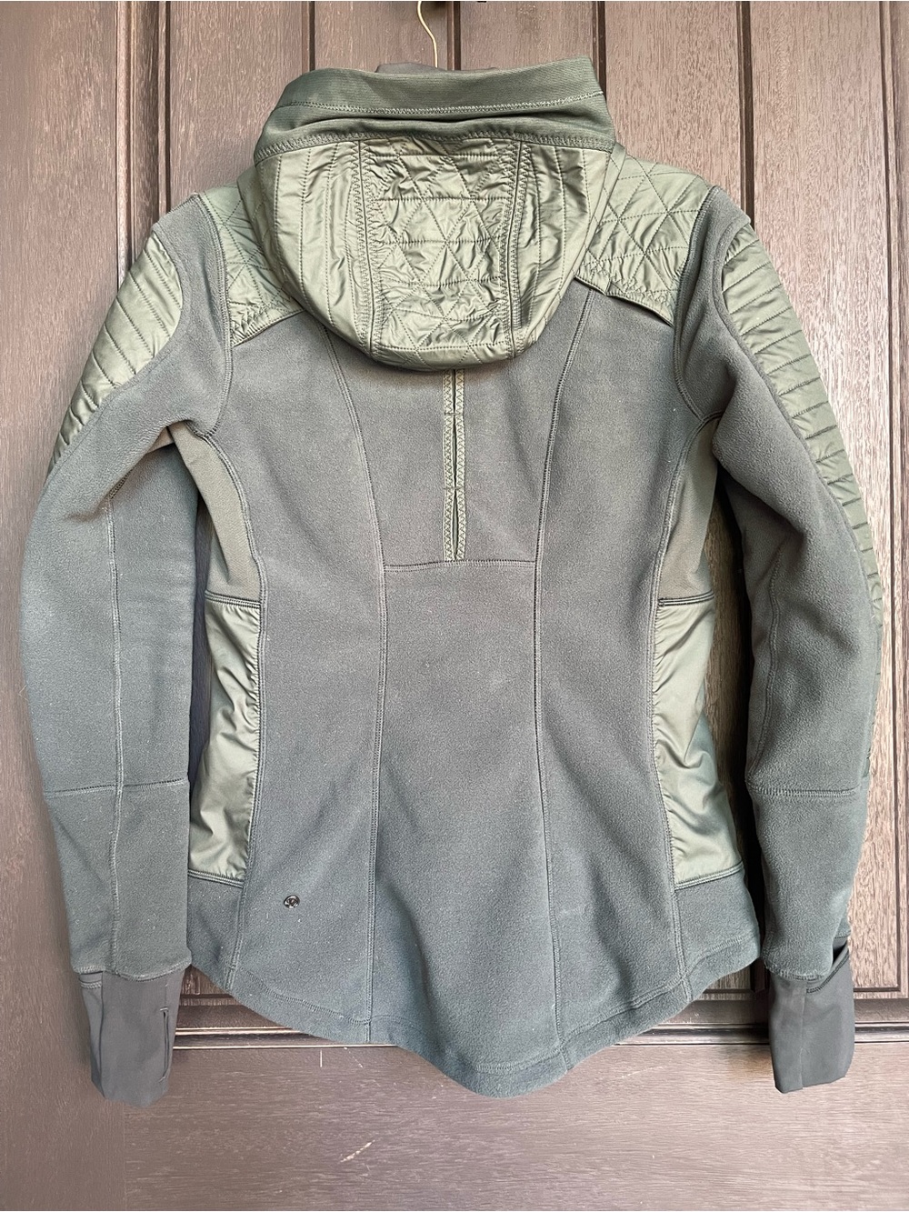 🦄 RARE Lululemon Fleecy Keen Jacket III Dark Fuel / Fuel Green Size 8 - Picture 2 of 10